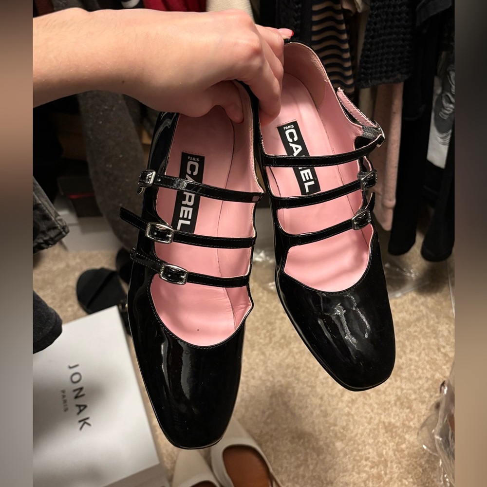 Carel Paris Kina black patent mary janes